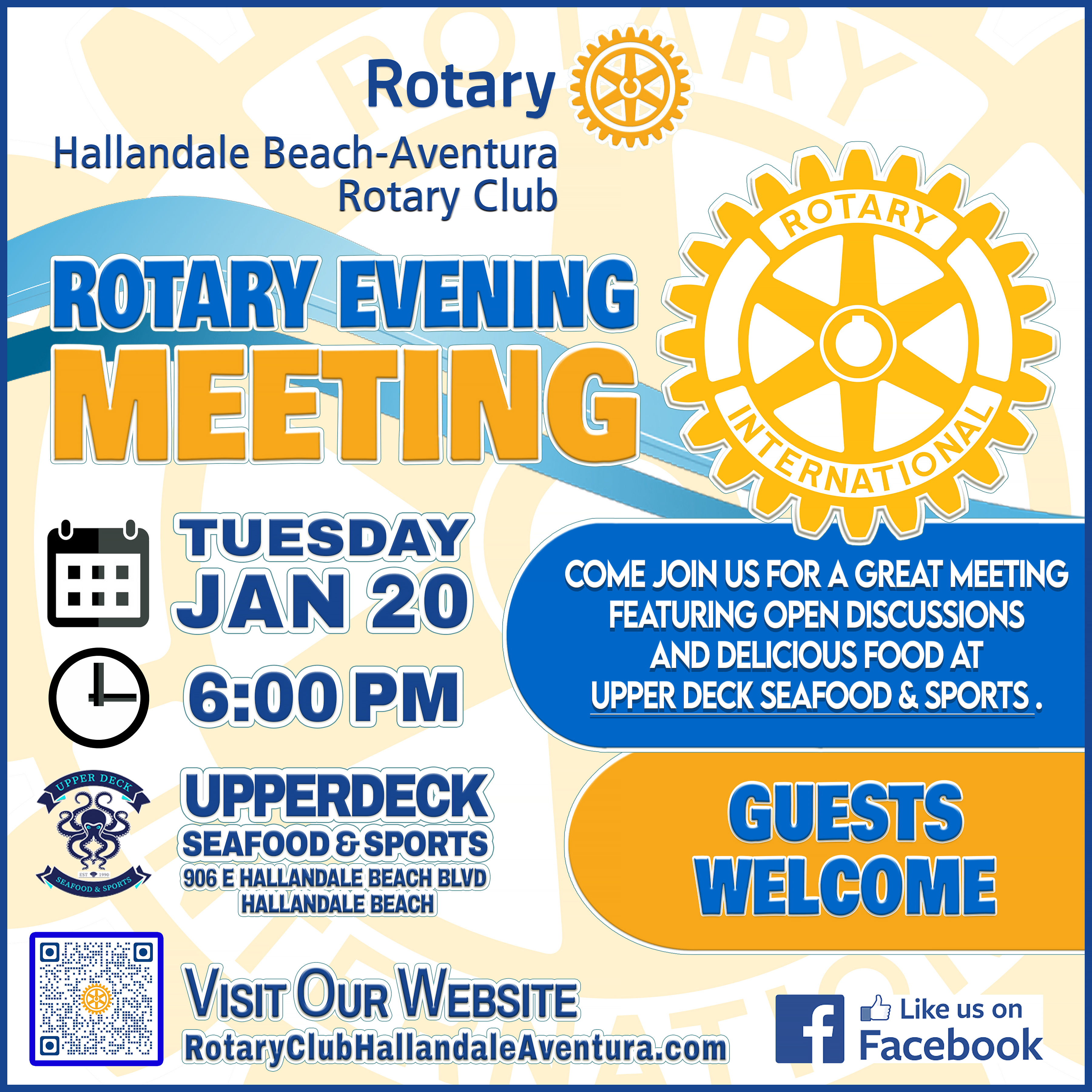 NEXT MEETING: Tue., January 20 @ 6:00 pm